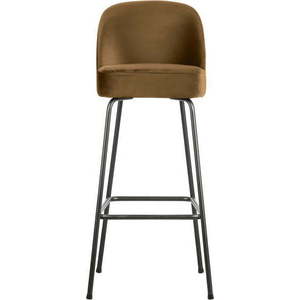 Sametová barová židle v hořčicové barvě 103 cm Vogue – BePureHome obraz