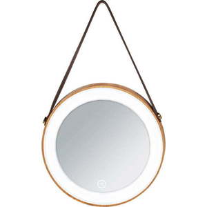 Nástěnné zrcadlo s LED osvětlením Wenko Usini, ø 21 cm obraz