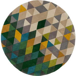 Vlněný koberec Flair Rugs Prism, ⌀ 160 cm obraz