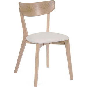 Jídelní židle z dubového dřeva s bílým sedákem Arch - Bonami Essentials obraz