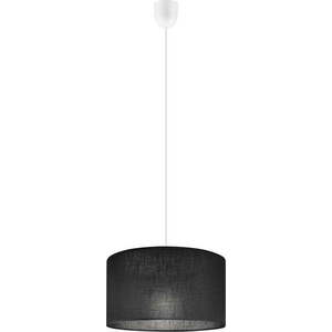 Černé závěsné svítidlo s textilním stínidlem ø 35 cm Vivian – LAMKUR obraz