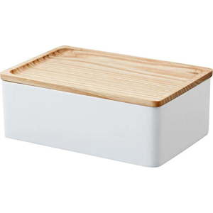 Bílý úložný box s víkem 18.5x12.5x7 cm Rin – YAMAZAKI obraz