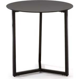 Černý odkládací stolek Kave Home Marae, ⌀ 50 cm obraz