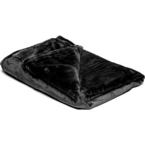 Černá mikroplyšová deka My House, 150 x 200 cm obraz