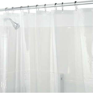 Průhledný sprchový závěs iDesign PEVA, 200 x 180 cm obraz