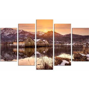 Obrazy v sadě 5 ks Winter Sunset – Wallity obraz