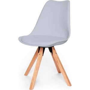 Sada 2 šedých židlí s podnožím z bukového dřeva Bonami Essentials Gina obraz