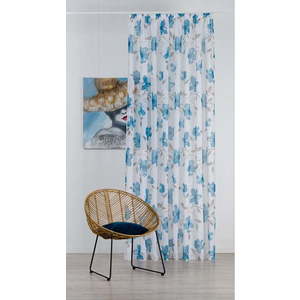 Bílo-modrá záclona 300x260 cm Mariola – Mendola Fabrics obraz