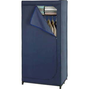 Modrá látková šatní skříň 75x160 cm Business - Wenko obraz