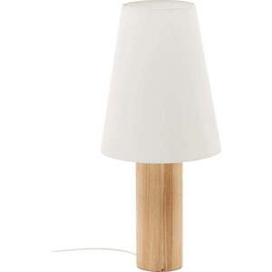 Stojací lampa s textilním stínidlem v bílo-přírodní barvě (výška 110 cm) Marga – Kave Home obraz