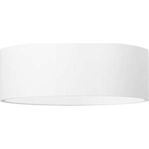 Bílé závěsné svítidlo se skleněno-textilním stínidlem ø 45 cm Paktor – Nice Lamps obraz