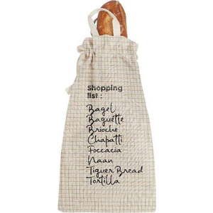 Látkový vak na chléb s příměsí lnu Really Nice Things Bag Shopping, výška 42 cm obraz