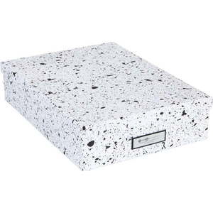 Černo-bílá úložná krabice Bigso Box of Sweden Oskar obraz