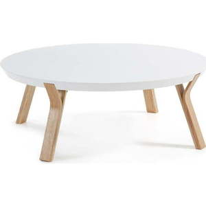 Bílý konferenční stolek Kave Home Solid, Ø 90 cm obraz