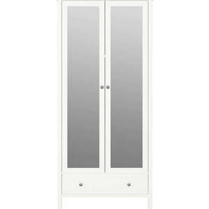 Bílá šatní skříň se zrcadlem 89x195 cm Tromsö - Tvilum obraz