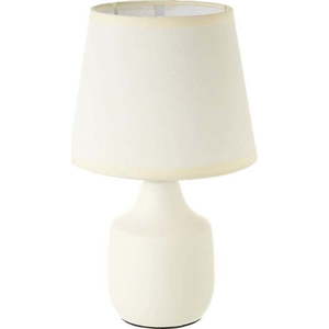 Bílo-krémová keramická stolní lampa s textilním stínidlem (výška 24 cm) – Casa Selección obraz