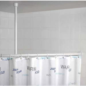 Bílý držák na strop pro sprchový závěs 57 cm – Wenko obraz