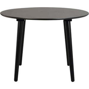 Černý jídelní stůl Rowico Lotta, ø 106 cm obraz