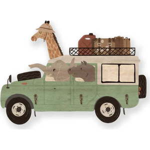 Zelený dětský nástěnný věšák Safari Van - Little Nice Things obraz