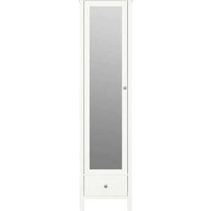 Bílá šatní skříň se zrcadlem 49x195 cm Tromsö - Tvilum obraz