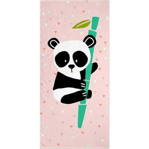 Světle růžová dětská osuška 150x70 cm Panda – Moshi Moshi obraz