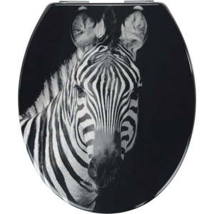 Záchodové prkénko s automatickým zavíráním 37, 5 x 45 cm Zebra – Allstar obraz