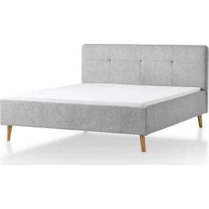 Světle šedá čalouněná dvoulůžková postel 180x200 cm Smart – Meise Möbel obraz