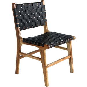 Černo-hnědé jídelní židle z teakového dřeva v sadě 2 ks Perugia – House Nordic obraz