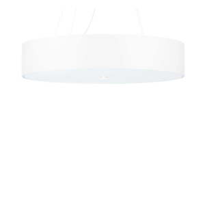 Bílé závěsné svítidlo s textilním stínidlem ø 60 cm Herra – Nice Lamps obraz