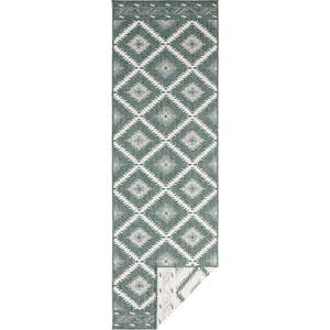 Zeleno-krémový venkovní koberec NORTHRUGS Malibu, 250 x 80 cm obraz