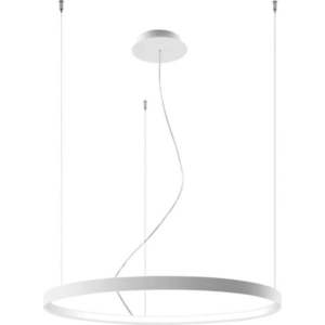 Bílé závěsné svítidlo Nice Lamps Ganica, ø 80 cm obraz