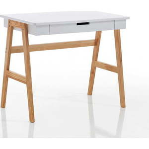 Pracovní stůl s bílou deskou 55x90 cm Karro – Tomasucci obraz