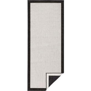 Černo-krémový venkovní koberec NORTHRUGS Panama, 80 x 250 cm obraz
