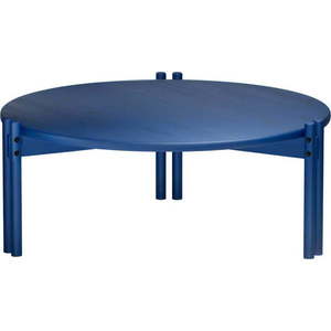 Modrý kulatý konferenční stolek z borovicového dřeva ø 80 cm Sticks – Karup Design obraz
