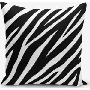 Černo-bílý povlak na polštář s příměsí bavlny Minimalist Cushion Covers Zebra, 45 x 45 cm obraz