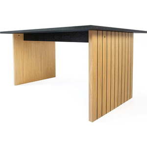Jídelní stůl s deskou v dubovém dekoru 90x160 cm Stripe – Woodman obraz