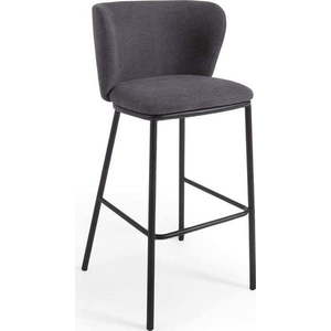 Tmavě šedá barová židle 102 cm Ciselia – Kave Home obraz