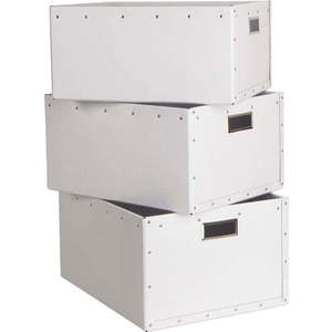 Bílé kartonové úložné boxy v sadě 3 ks Ture – Bigso Box of Sweden obraz