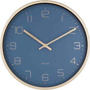 Modré nástěnné hodiny Karlsson Elegance obraz