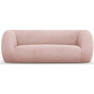 Světle růžová pohovka z textilie bouclé 210 cm Essen – Cosmopolitan Design obraz