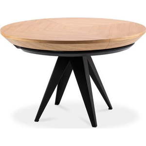 Rozkládací stůl s černými kovovými nohami Windsor & Co Sofas Magnus, ø 120 cm obraz