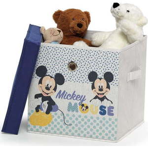 Dětský textilní úložný box s víkem Domopak Disney Mickey, 30 x 30 x 30 cm obraz