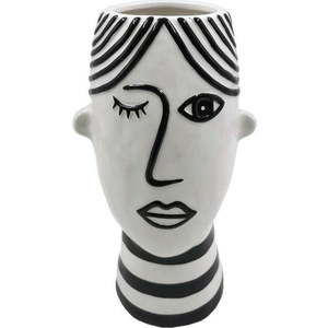 Černo-bílá porcelánová váza Mauro Ferretti Face obraz