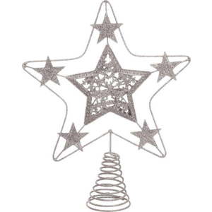 Hvězda na vánoční strom ve stříbrné barvě Casa Selección Terminal, ø 18 cm obraz
