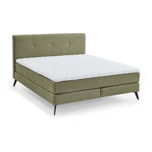 Zelená boxspring postel 160x200 cm ANCONA – Meise Möbel obraz