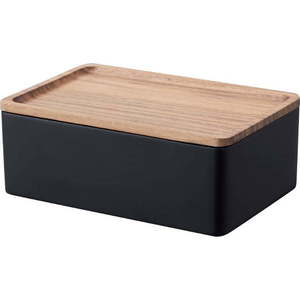 Černý úložný box s víkem 18.5x12.5x7 cm Rin – YAMAZAKI obraz
