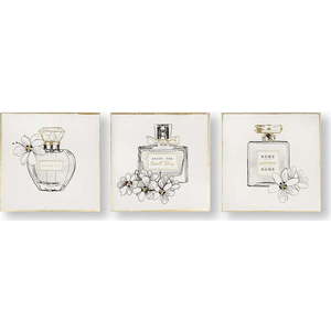 Sada 3 obrazů Graham & Brown Pretty Perfume Bottles, 30 x 30 cm obraz