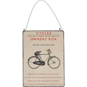 Kovová cedule 17x23 cm Retro Bicycle – Rex London obraz
