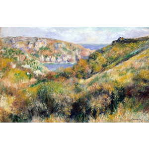 Reprodukce obrazu Auguste Renoir - Hills around the Bay of Moulin Huet, Guernsey, 60 x 40 cm obraz