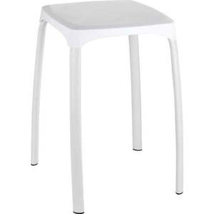 Bílá stolička s nohami z nerezové oceli Wenko Losani obraz